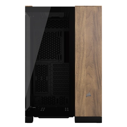 Corsair 6500X közepes méretű, kétkamrás toronyház – fekete/diófa