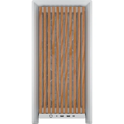 Corsair Frame 4000D RS Wood számítógépház - valódi fa előlap, E-ATX, 4db RS120 PWM ventilátor, fehér/tölgyfa