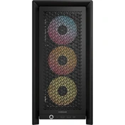 Corsair Frame 4000D RS Wood számítógépház - valódi fa előlap, E-ATX, 4db RS120 PWM ventilátor, fekete/diófa