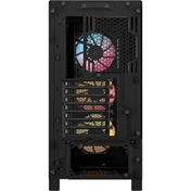 Corsair Frame 4000D RS Wood számítógépház - valódi fa előlap, E-ATX, 4db RS120 PWM ventilátor, fekete/diófa