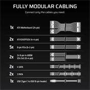 Corsair HX1500i 2025 tápegység - 1500W, moduláris, ATX3.1, PCIe5.1, 80 Plus Platinum Corsair HX1500i 2025 tápegység - 1500W, moduláris, ATX3.1, PCIe5.1, 80 Plus Platinum