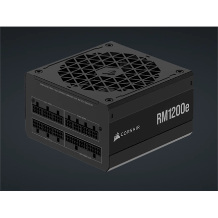 Corsair RM1200e tápegység - 1200W, teljesen moduláris, ATX 3.1, PCIe 5.1 támogatás, alacsony zajú