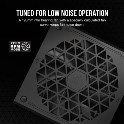 Corsair RM1200e tápegység - 1200W, teljesen moduláris, ATX 3.1, PCIe 5.1 támogatás, alacsony zajú