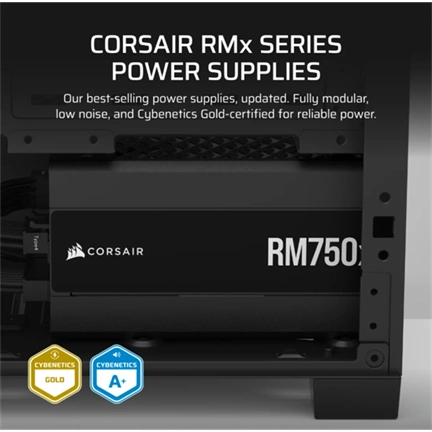 Corsair RM750x tápegység - 750W, teljesen moduláris, ATX 3.1, PCIe 5.1 támogatás Corsair RM750x tápegység - 750W, teljesen moduláris, ATX 3.1, PCIe 5.1 támogatás