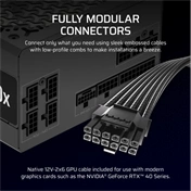 Corsair RM750x tápegység - 750W, teljesen moduláris, ATX 3.1, PCIe 5.1 támogatás Corsair RM750x tápegység - 750W, teljesen moduláris, ATX 3.1, PCIe 5.1 támogatás