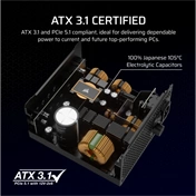 Corsair RM850x tápegység - 850W, teljesen moduláris, ATX 3.1, PCIe 5.1 támogatás Corsair RM850x tápegység - 850W, teljesen moduláris, ATX 3.1, PCIe 5.1 támogatás