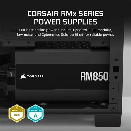 Corsair RM850x  tápegység - 850W, teljesen moduláris, ATX 3.1, PCIe 5.1 támogatás
