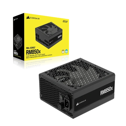 Corsair RM850x  tápegység - 850W, teljesen moduláris, ATX 3.1, PCIe 5.1 támogatás