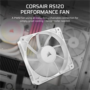 Corsair RS120 – 120mm PWM ventilátor – fehér