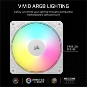 Corsair RS120 ARGB – 120mm PWM ventilátor – fehér
