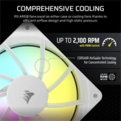 Corsair RS120 ARGB – 120mm PWM ventilátor – fehér