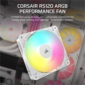 Corsair RS120 ARGB – 120mm PWM ventilátor – fehér