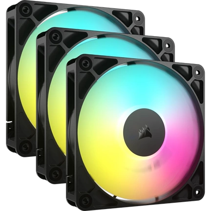 Corsair RS120 ARGB – 120mm PWM ventilátor tripla csomag – fekete