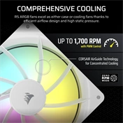 Corsair RS140 ARGB – 140mm PWM ventilátor – fehér