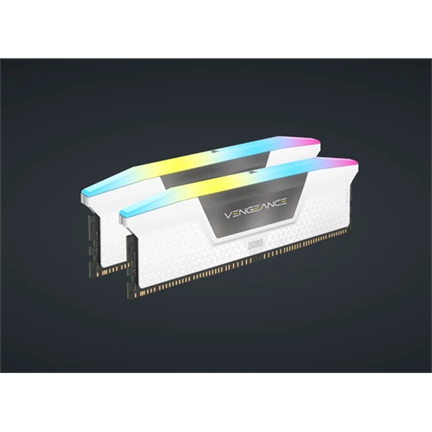 Corsair Vengence RGB DDR5 fényerősítő készlet - fehér