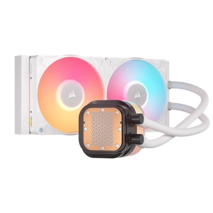 Corsair iCUE LINK Titan 240 RX LCD ARGB komplett vízhűtőrendszer - fehér