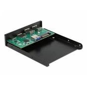 DELOCK 3.5" USB 3.2 Gen 1 Front Panel 1xUSB Type-C + 2xUSB Type-A + SD/MicroSD slot