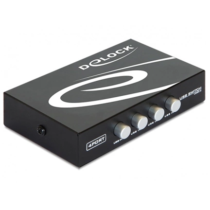 DELOCK 4 portos manuális USB 2.0 (87634)
