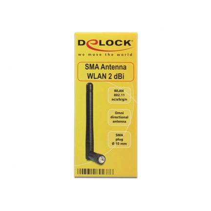 DELOCK 802.11ac/a/b/g/n WLAN-antenna SMA-dugó 2dBi