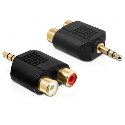 DELOCK Adapter Audio Stereo jack 3.5 mm 3 pin male > 2 x RCA female (65365)