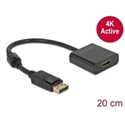 DELOCK Adapter DisplayPort 1.2 male to HDMI female 4K Active black