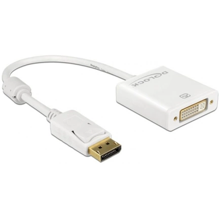 DELOCK Adapter Displayport 1.2-dugós csatlakozó > DVI-csatlakozóhüvely 4K aktív fehér (62600) DELOCK Adapter Displayport 1.2-dugós csatlakozó > DVI-csatlakozóhüvely 4K aktív fehér (62600)