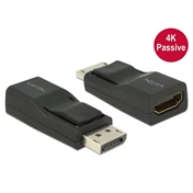 DELOCK Adapter Displayport 1.2-dugós csatlakozó > HDMI-csatlakozóhüvely 4K passzív fekete (65685) DELOCK Adapter Displayport 1.2-dugós csatlakozó > HDMI-csatlakozóhüvely 4K passzív fekete (65685)