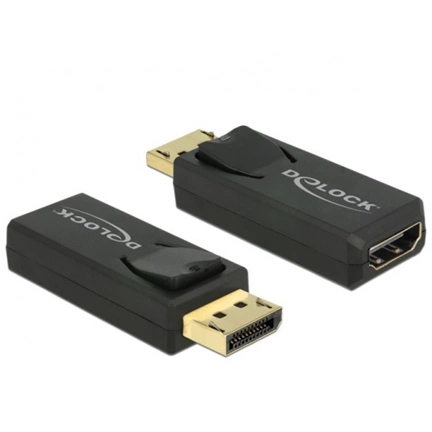 DELOCK Adapter Displayport 1.2 apa > HDMI anya 4K Aktív fekete (65573)