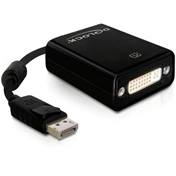 DELOCK Adapter Displayport male -> DVI 24+5 female Fekete (61847)