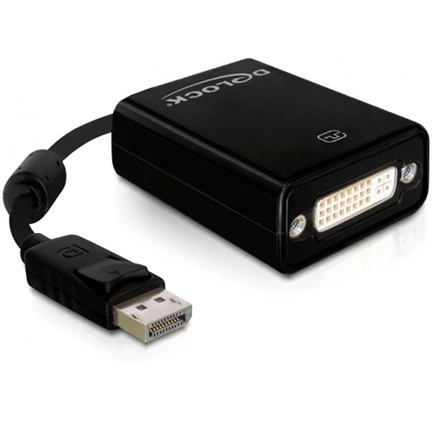 DELOCK Adapter Displayport male -> DVI 24+5 female Fekete (61847)