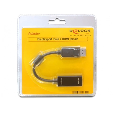 DELOCK Adapter Displayport male -> HDMI female (kábeles) (61849)