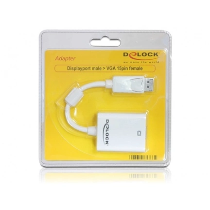 DELOCK Adapter Displayport male -> VGA 15pin female (61766)