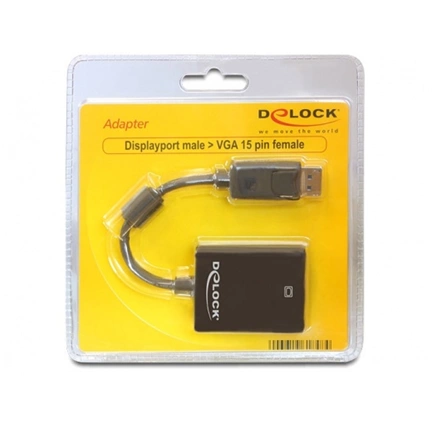 DELOCK Adapter Displayport male -> VGA 15pin female (61848)
