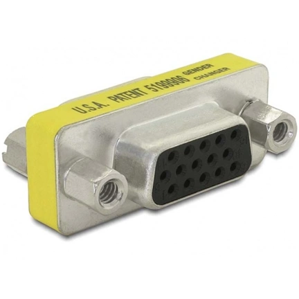 DELOCK Adapter Gender Changer VGA female-female (65001)
