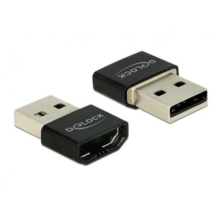 DELOCK Adapter  HDMI-A anya > USB Type-A apa adapter - Fekete (65680)
