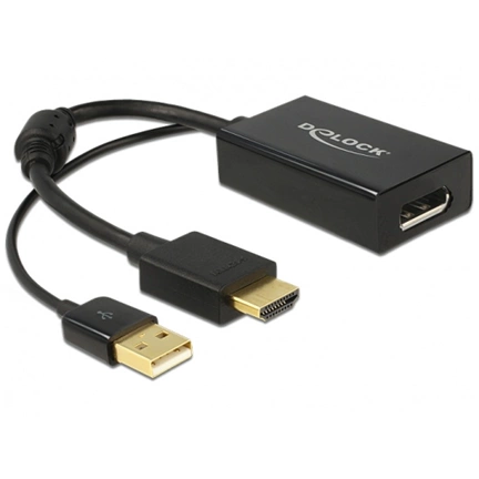 DELOCK Adapter HDMI-A male > Displayport 1.2 female+USB power (62667)