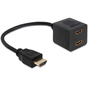 DELOCK Adapter HDMI High Speed with Ethernet 1x male > 2x female (65226)