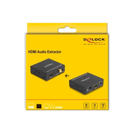 DELOCK Adapter HDMI sztereo / 5.1 elosztó 4K (62692)