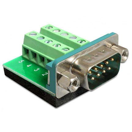 DELOCK Adapter Sub-D 9 pin male > Terminal block 10 pin (65269)