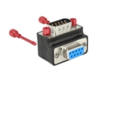 DELOCK Adapter Sub-D 9 pin male > female 270° angled Nut and Screw changeable (65595) DELOCK Adapter Sub-D 9 pin male > female 270° angled Nut and Screw changeable (65595)