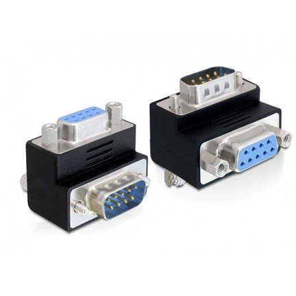 DELOCK Adapter Sub-D 9 pin male > female 90° angled (65264)