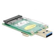 DELOCK Adapter USB3.0 apa > mSATA teljes méretű konverter (62681)
