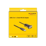 DELOCK Adapter USB 2.0 Type-A / soros RS-232 D-Sub 9 csavarokkal 1,5m