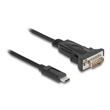 DELOCK Adapter USB 2.0 Type-C / soros RS-232 D-Sub 9 csavarokkal 0,25m