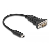 DELOCK Adapter USB 2.0 Type-C / soros RS-232 D-Sub 9 csavarokkal 0,25m