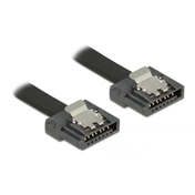 DELOCK Cable 6Gb/s flexi SATA kábel - 0,1m - Fekete (83838)