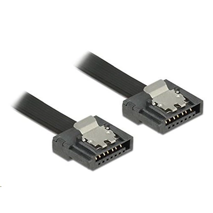 DELOCK Cable 6Gb/s flexi SATA kábel - 0,2m - Fekete (83839)