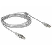 DELOCK Cable A-> B St/St 5.00m transparent (83896)