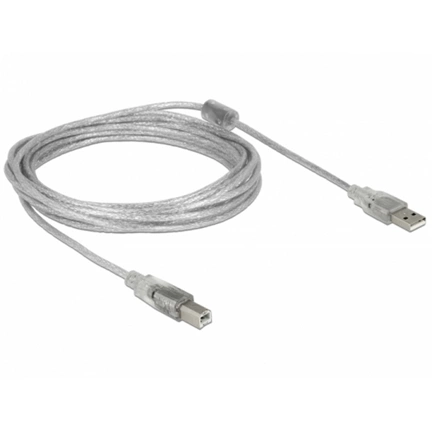 DELOCK Cable A-> B St/St 5.00m transparent (83896)