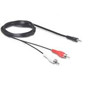 DELOCK Cable Audio DC jack 3.5 mm male -> 2 x RCA male 5m (84212)